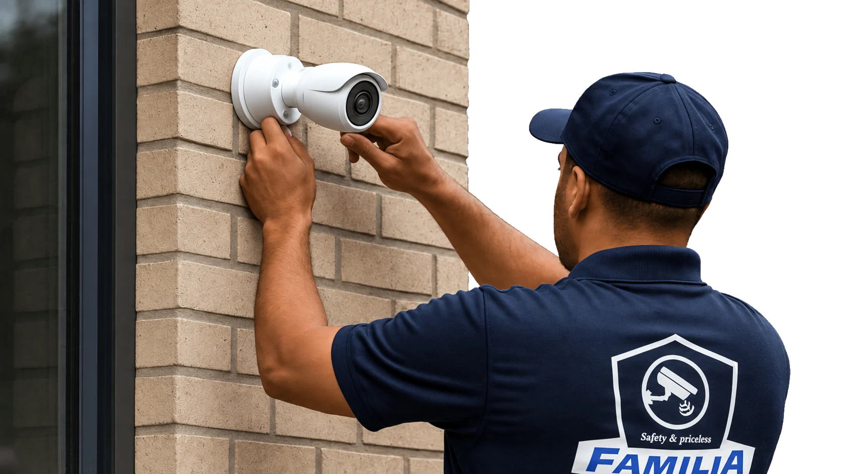 Security system repair services in NYC by a Familia Secured technician
